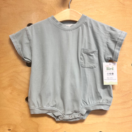 Blue Pocket Romper