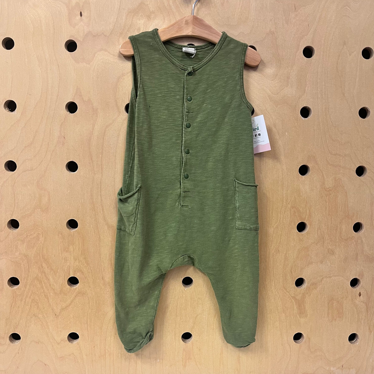 Green Snap Romper