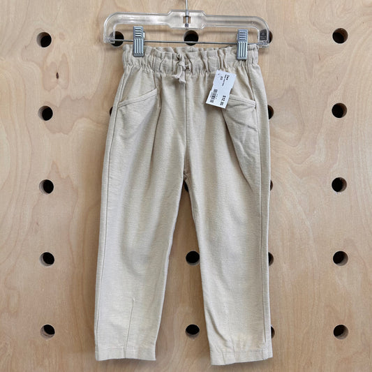 Beige Linen Pants