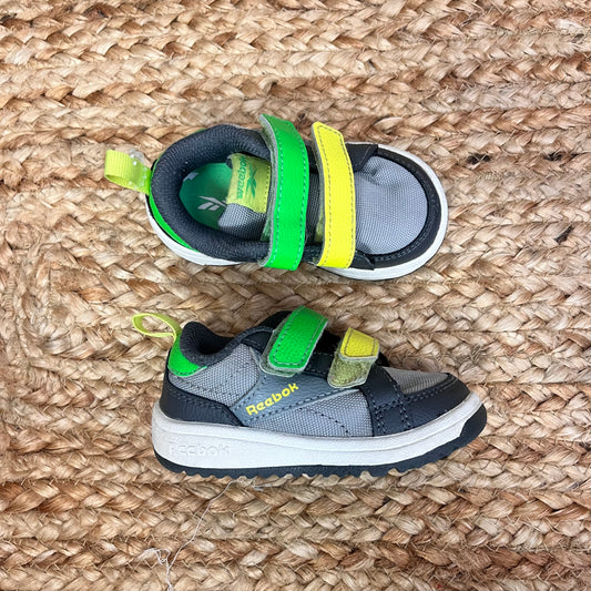Green/Yellow & Grey Velcro Sneakers
