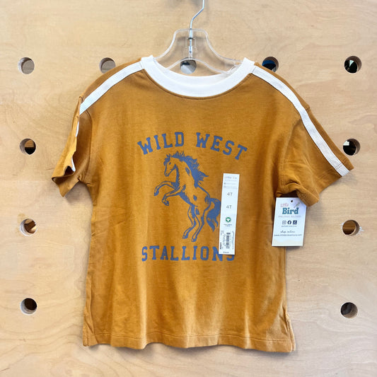 Mustard Wild West Stallions Tee NEW!