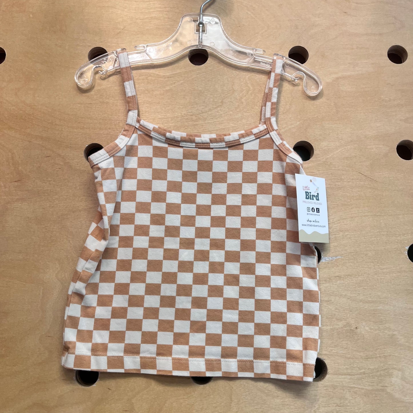 Tan Chekered Organic Tank