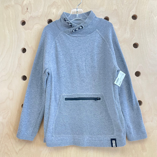 Grey Mock Turtleneck Sweater