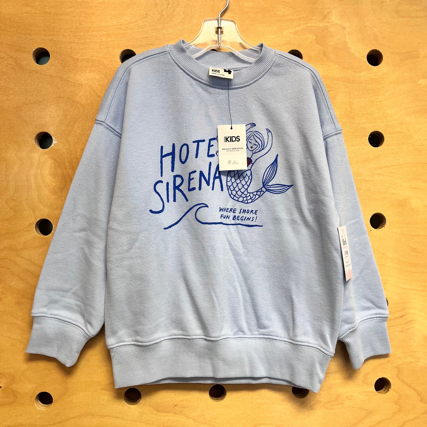 Blue 'Hotel Sirena' Mermaid Pullover NEW!