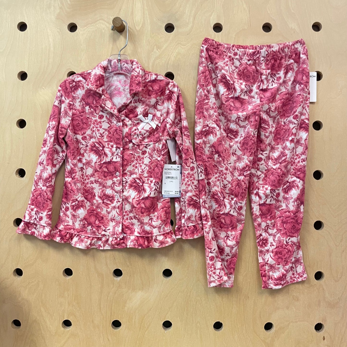 Pink Floral Velour Pajamas NEW!