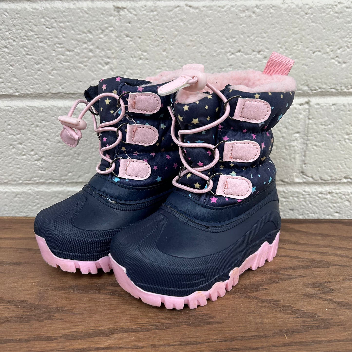 Blue & Pink Stars Snow Boots