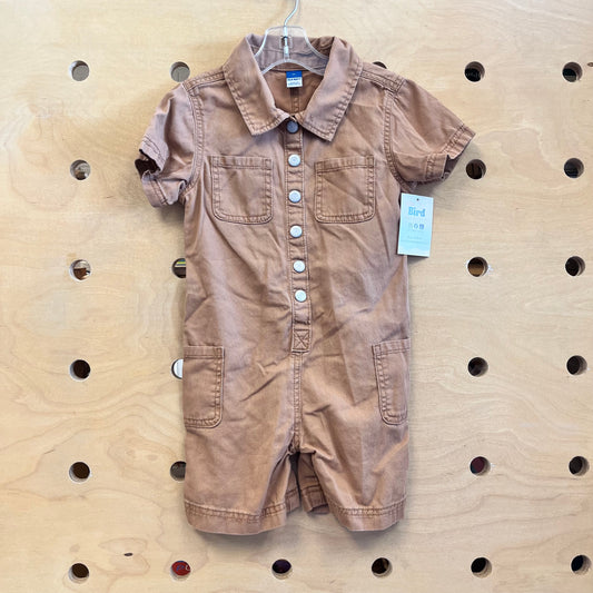 Brown Collared Romper