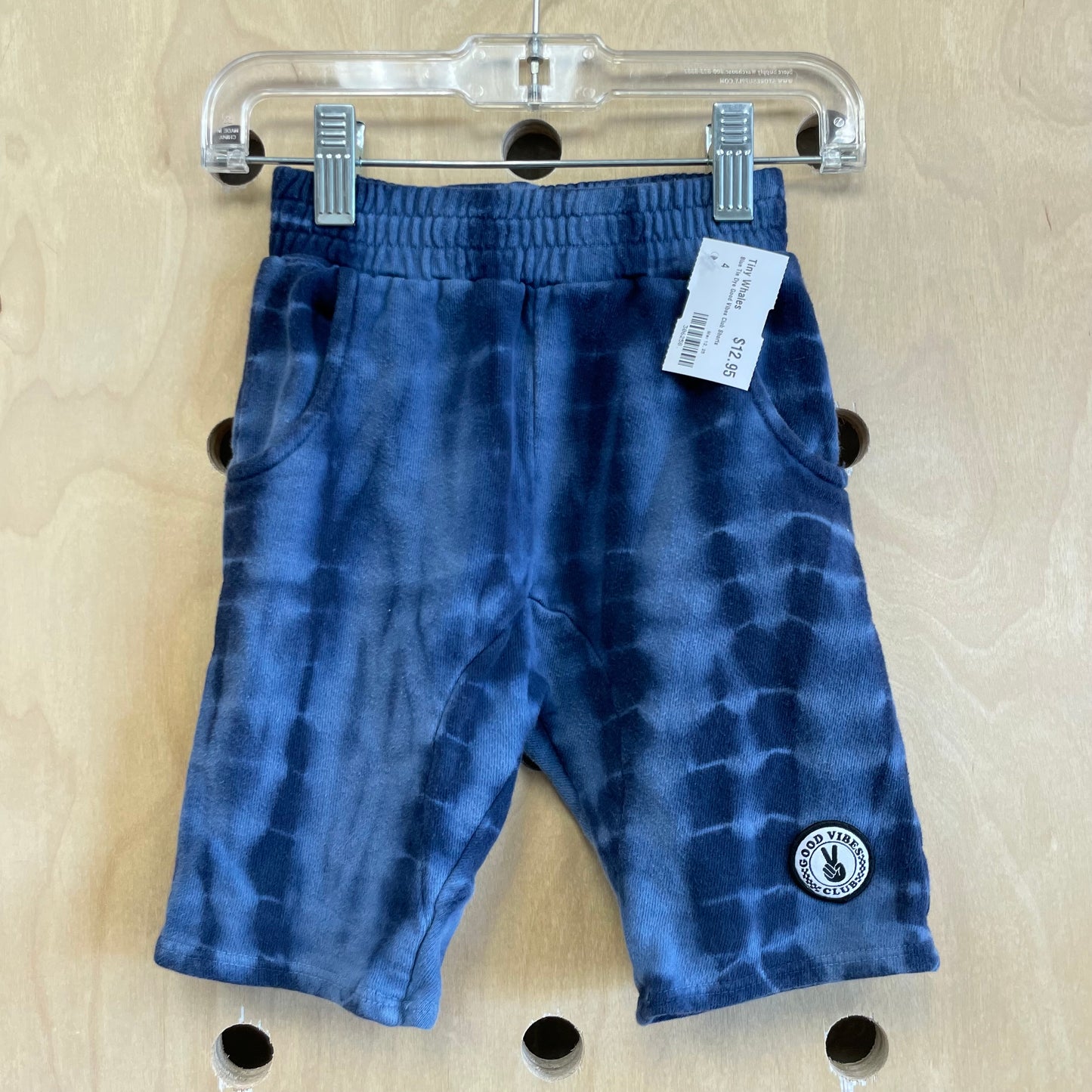 Blue Tie Dye Good Vibes Club Shorts