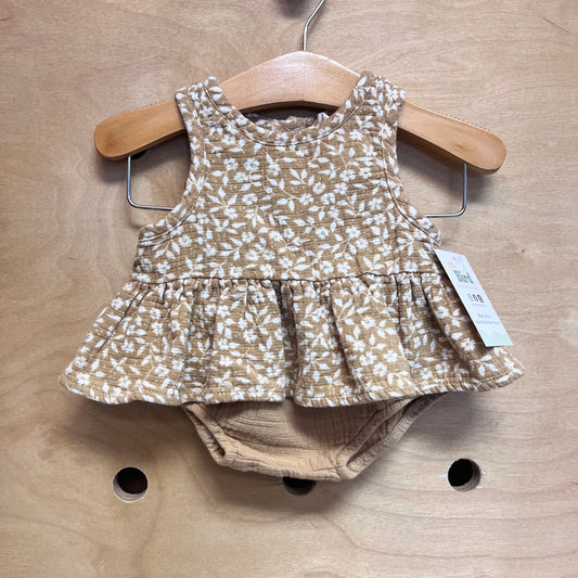 Organic Tan Leave Tank Outfit