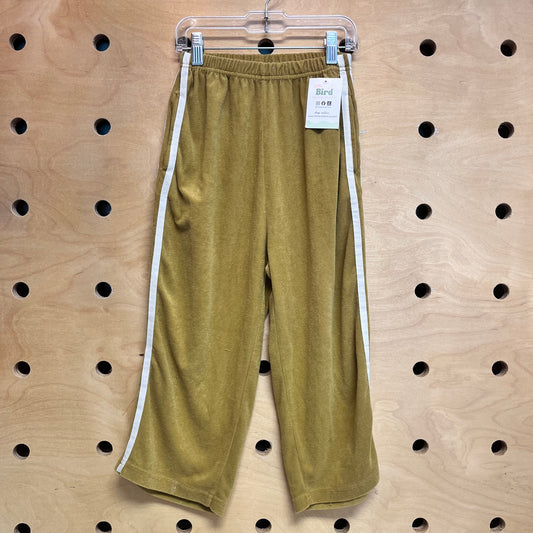 Yellow Cotton Side Striped Pants