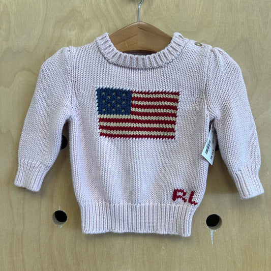 Pink American Flag Sweater