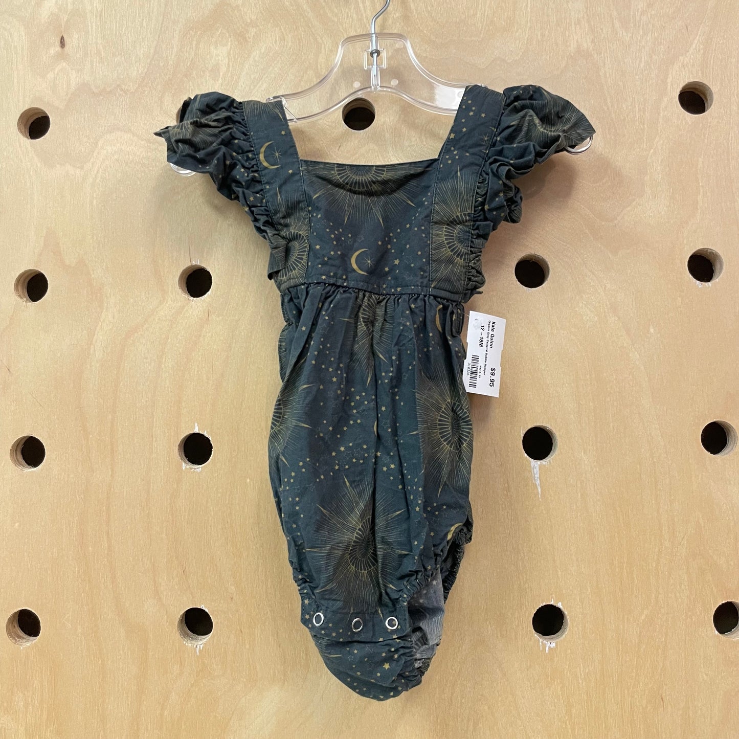 Organic Grey Celestial Bubble Romper