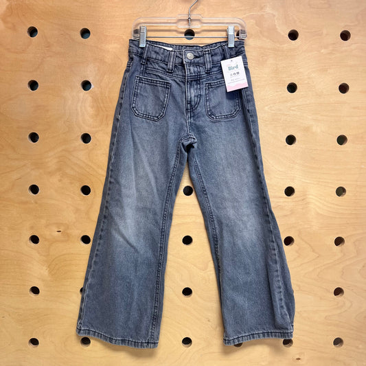 Wide Leg Front Pocket Denim
