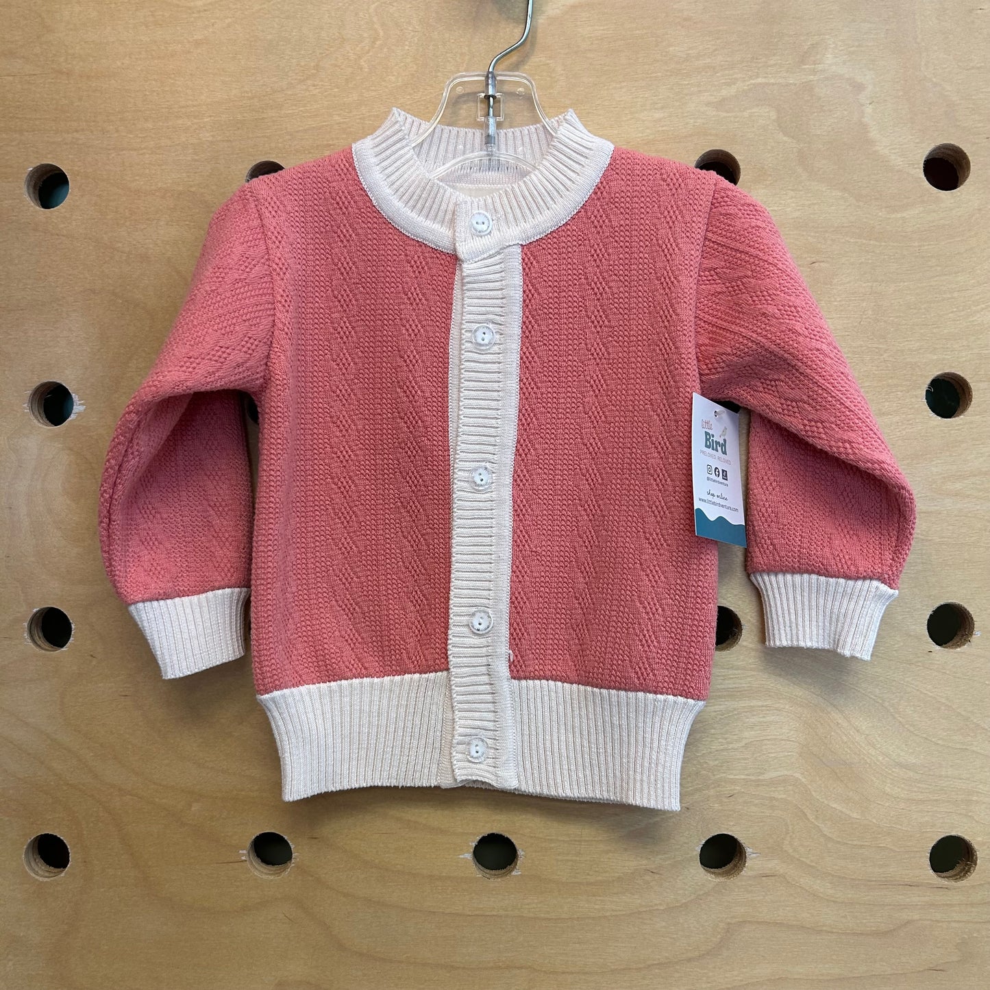 Pink/Cream Cardigan