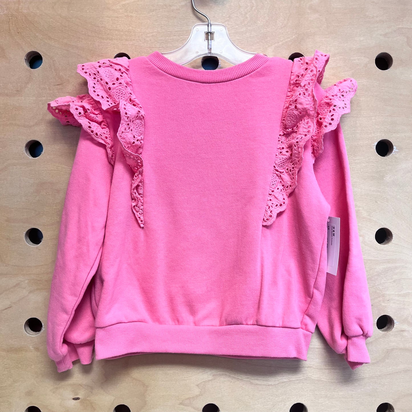 Pink Eyelett Pullover