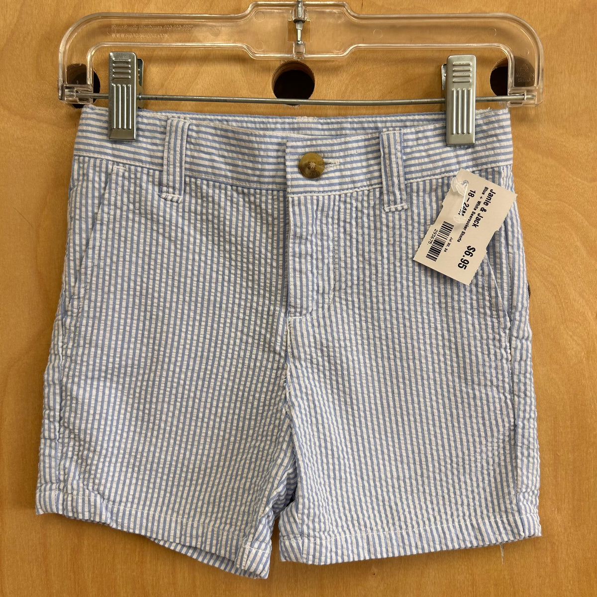 Blue + White Seersucker Shorts