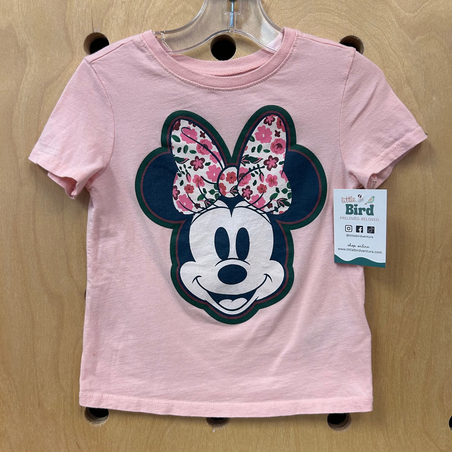 Pink Floral Bow Minnie Tee