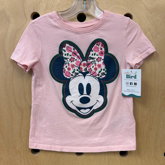 Pink Floral Bow Minnie Tee