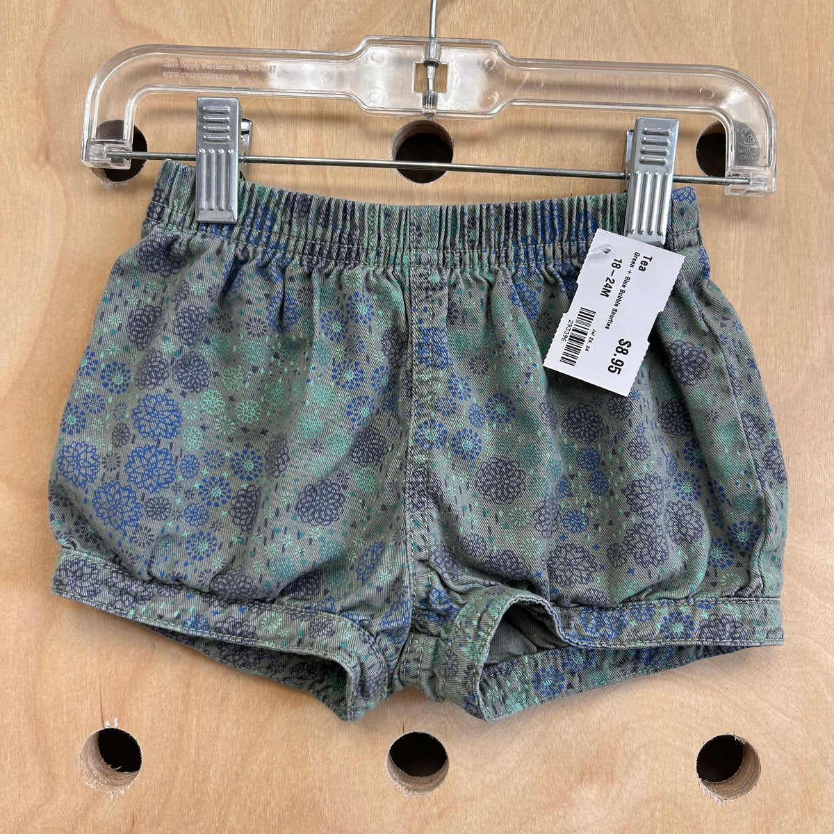 Green + Blue Bubble Shorties