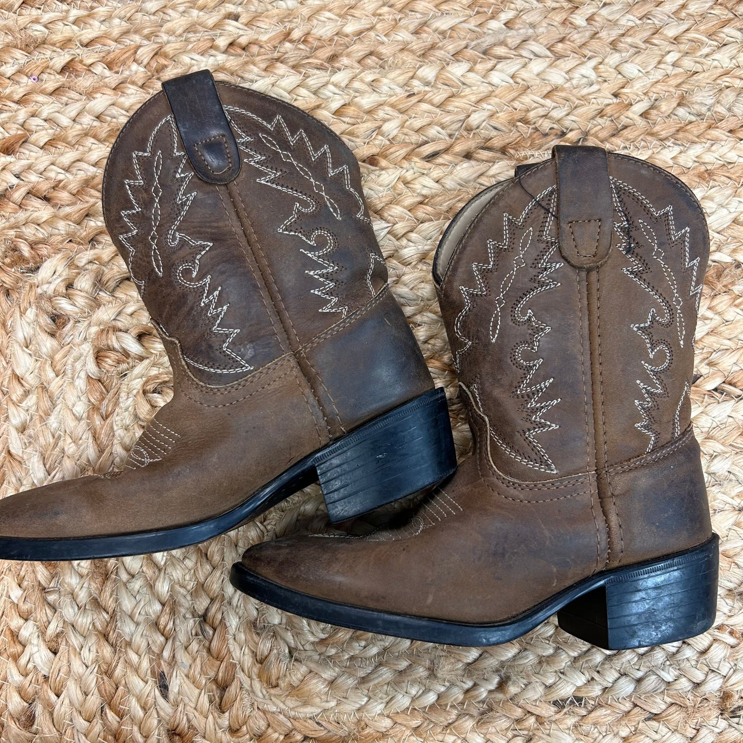Brown Leather Cowboy Boots