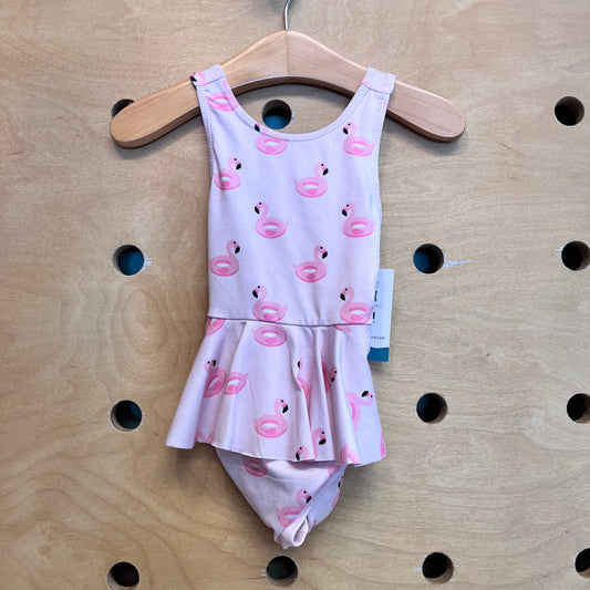 Pink Flamingo Floaties Swimsuit