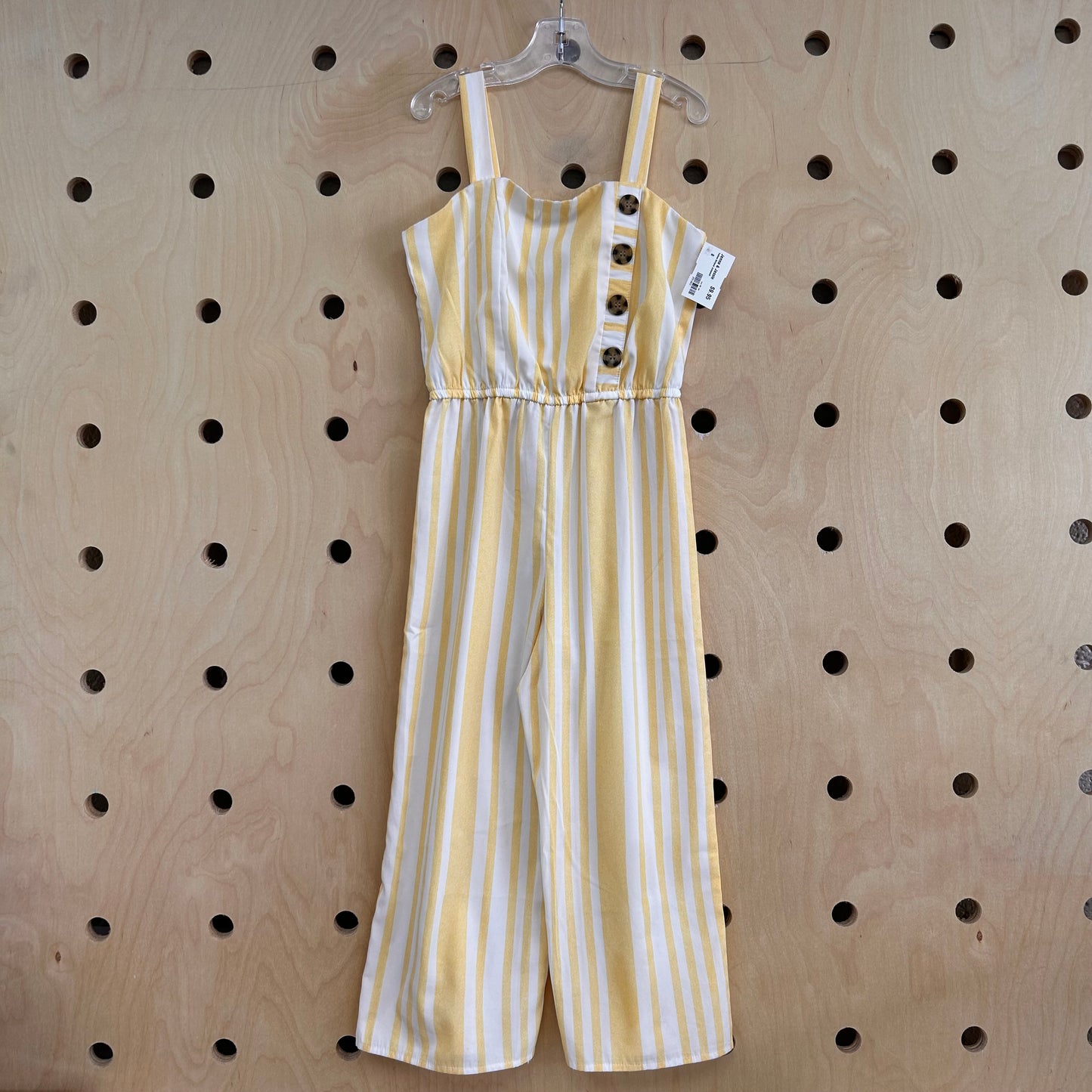 Yellow Striped Jumpsuit