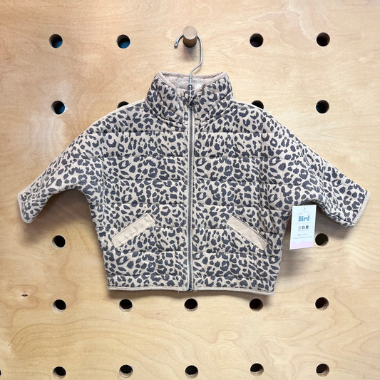 Leopard Quilted Zip Jacket