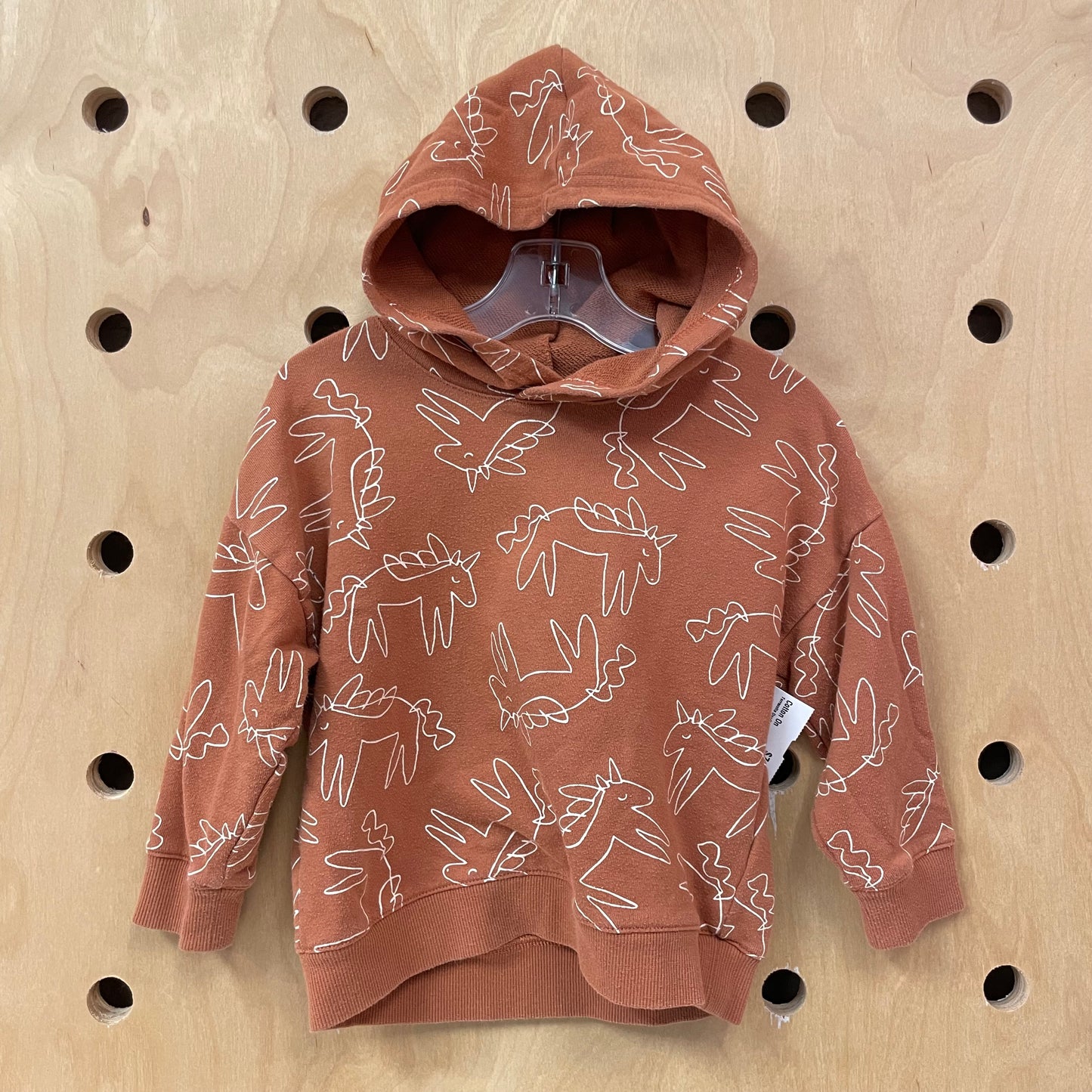 Terracotta Doodle Unicorns Hoodie