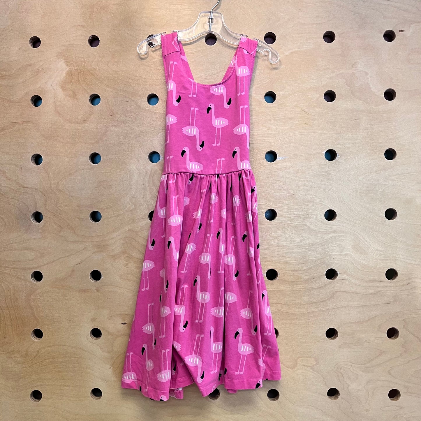 Pink Flamingos Cross-Back Dress