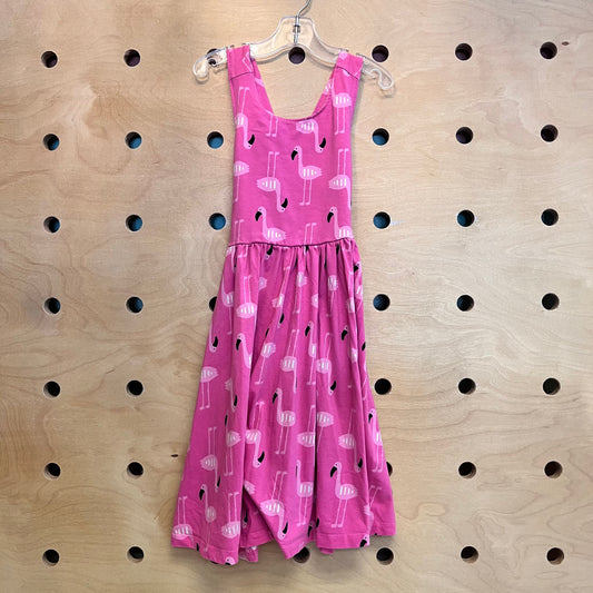 Pink Flamingos Cross-Back Dress
