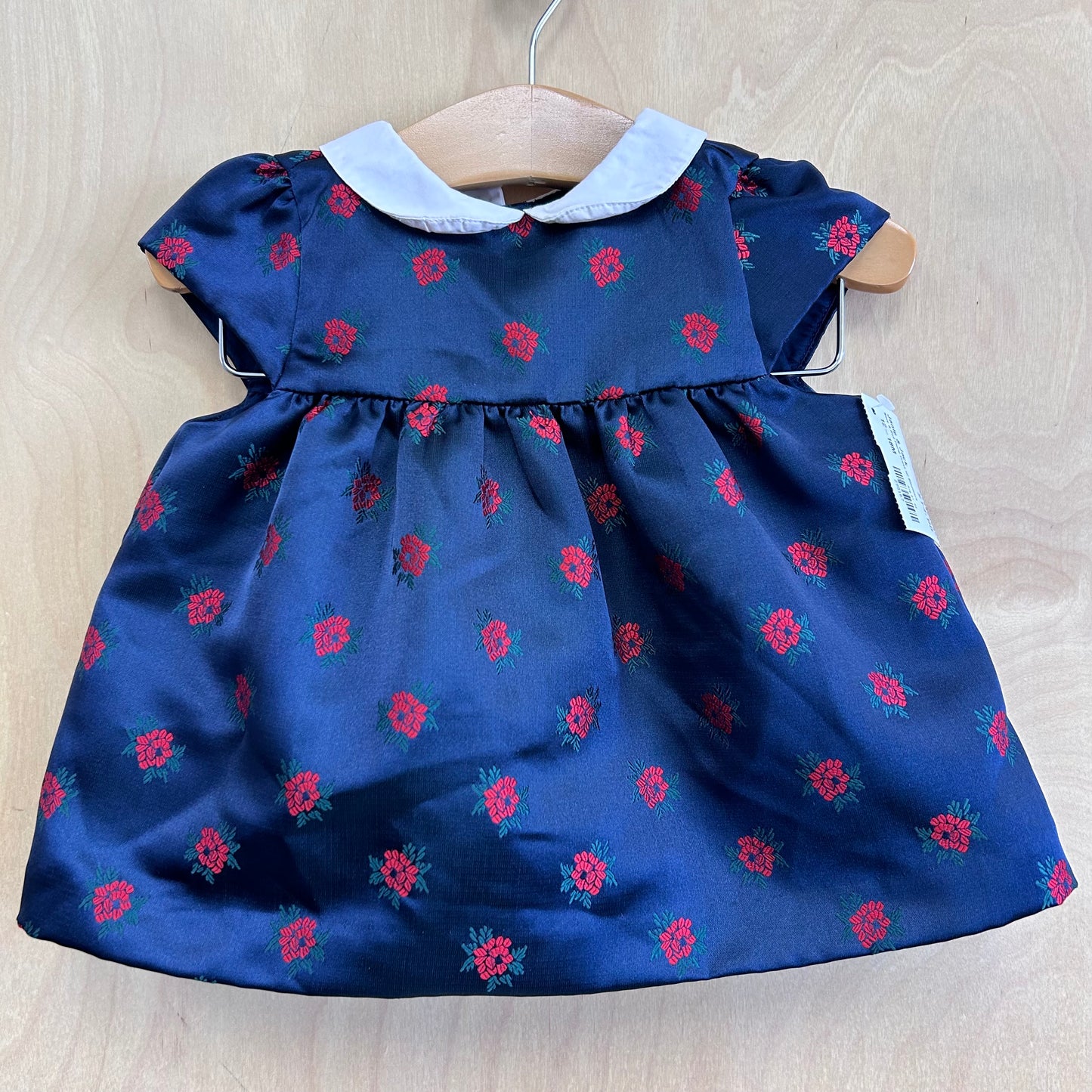 Navy & Red Floral Dress w/ Bloomers