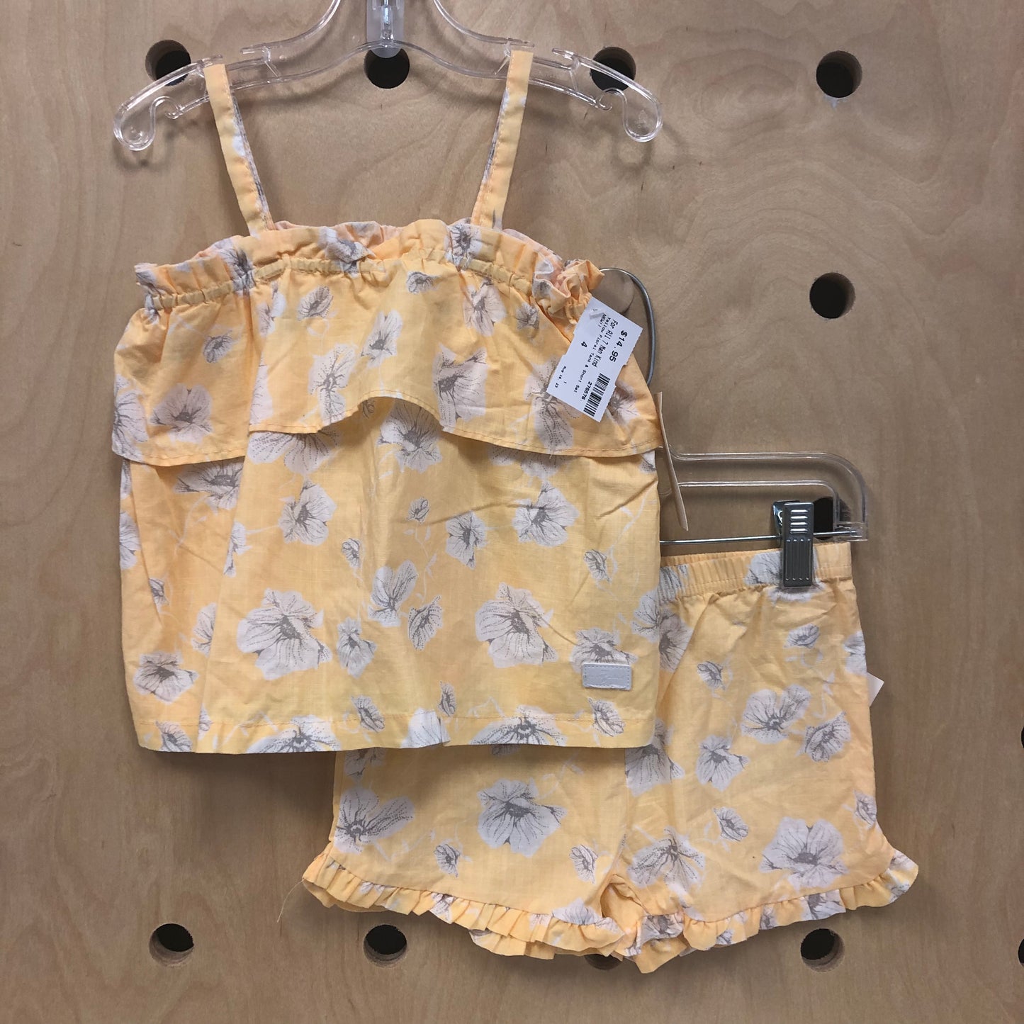 Yellow Floral Tank & Short Set NEW!!
