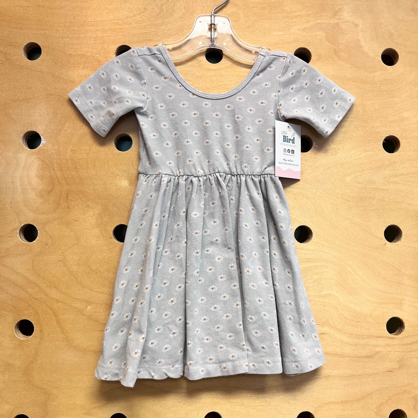 Light Blue Daisy Twirl Dress