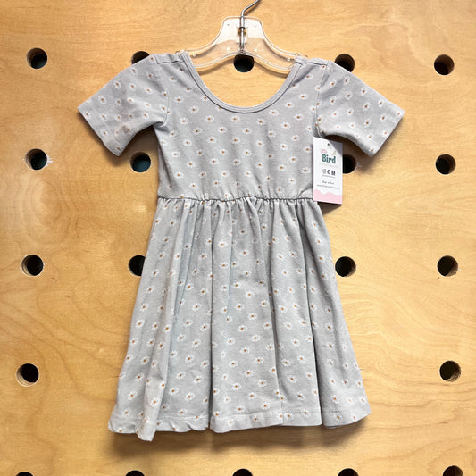 Light Blue Daisy Twirl Dress