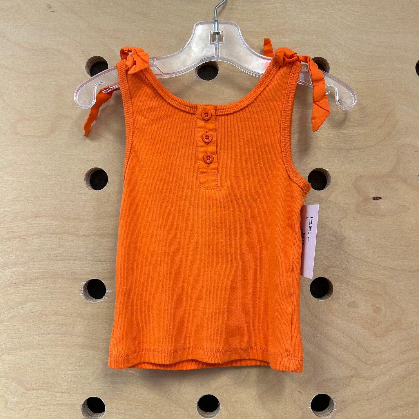 Orange Ribbed Tank