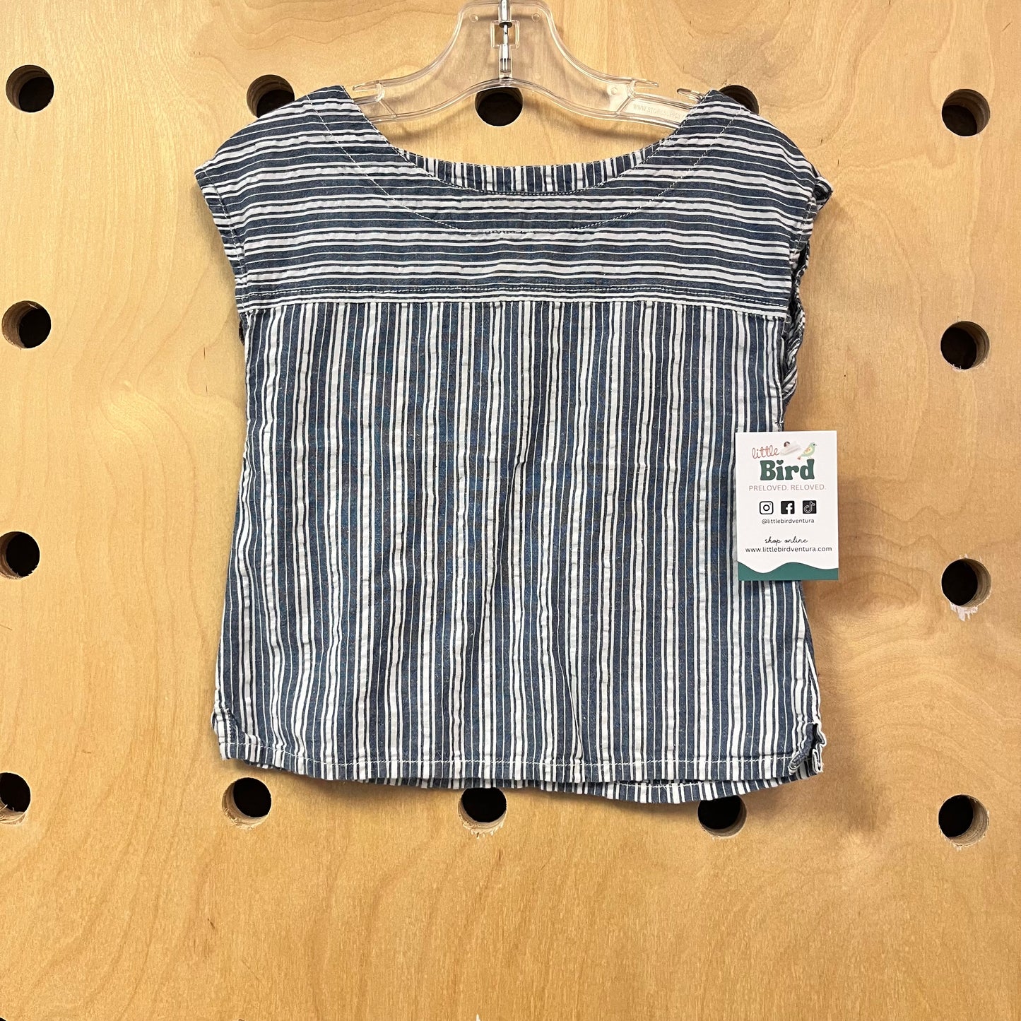 Organic Blue Striped Tank