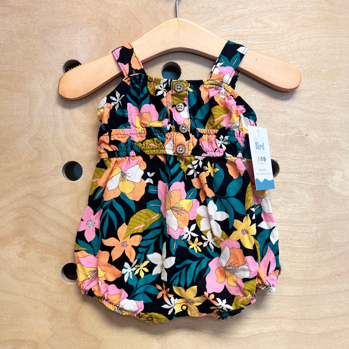 Black Floral Romper