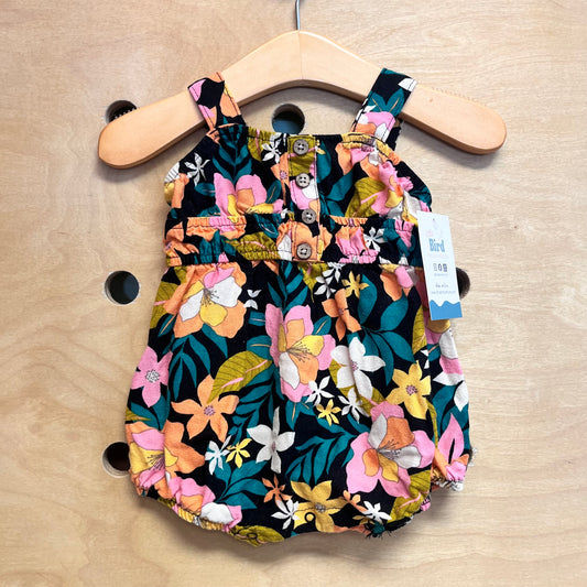 Black Floral Romper