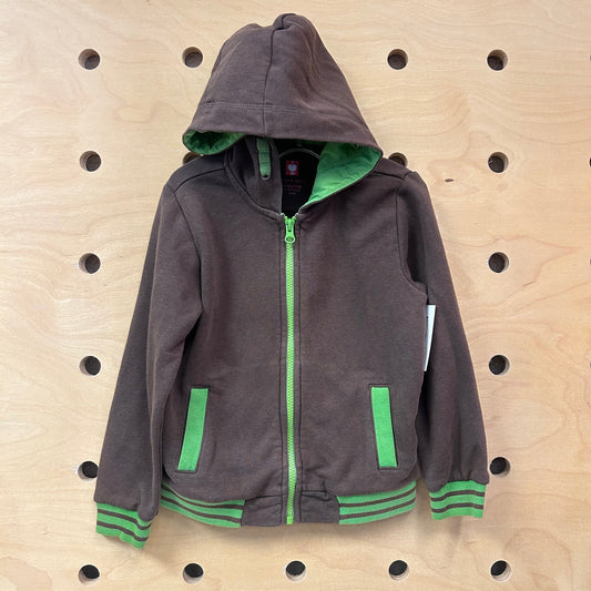 Brown & Green Zip Hoodie