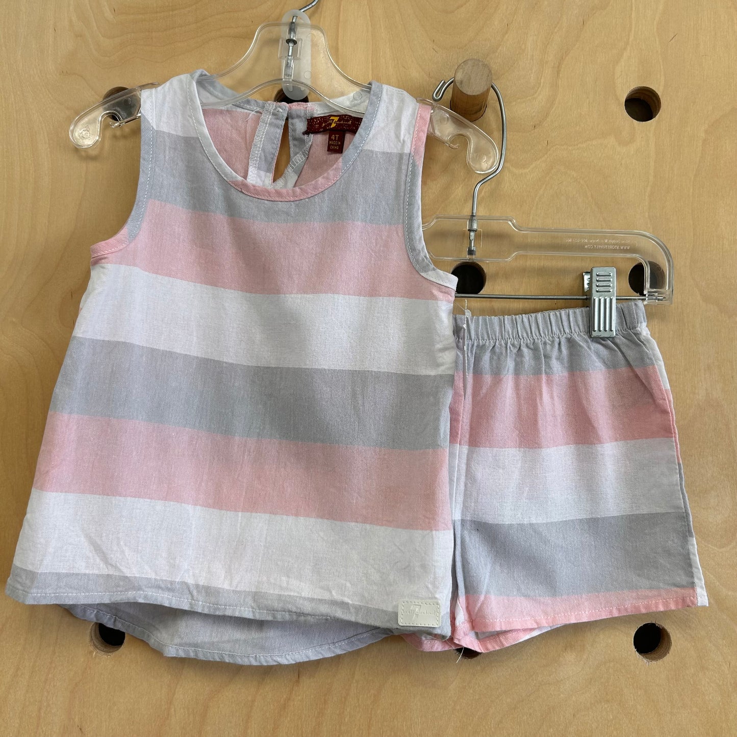 Pink & Grey Lightweight Tank & Shorts