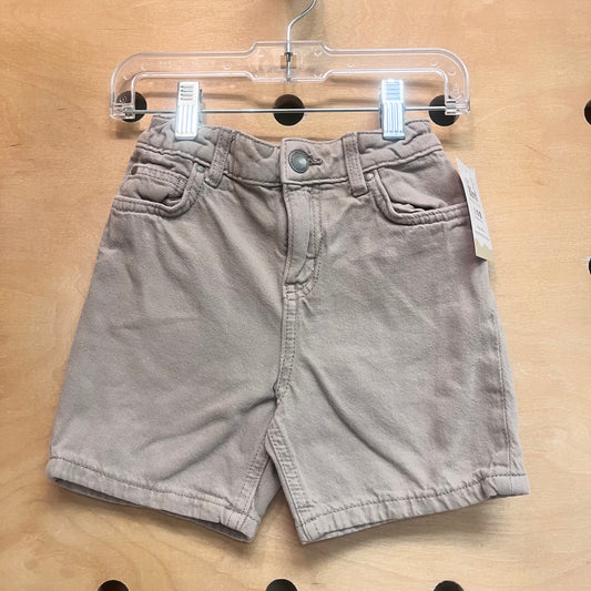 Tan Denim Shorts