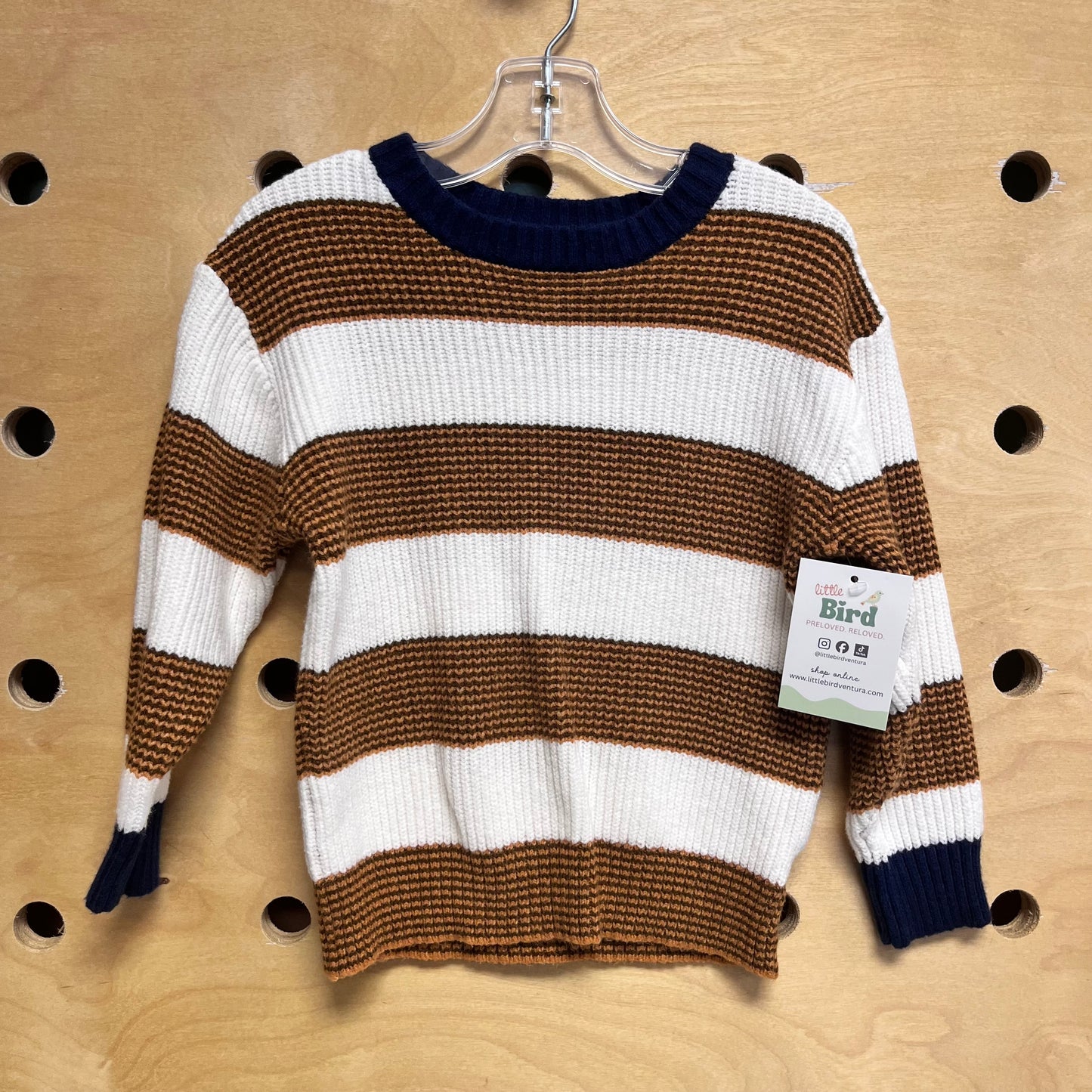 Blue & Brown Striped Sweater