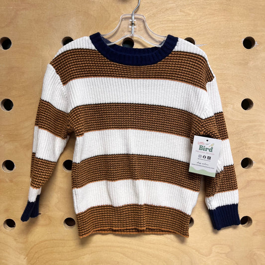 Blue & Brown Striped Sweater