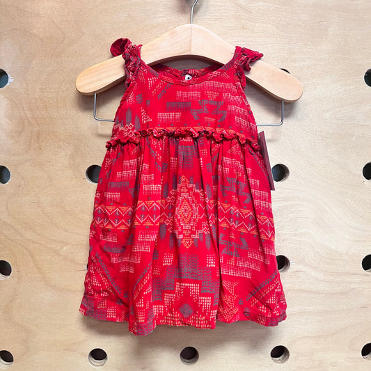 Red/Yellow Aztec Dress/Bloomers