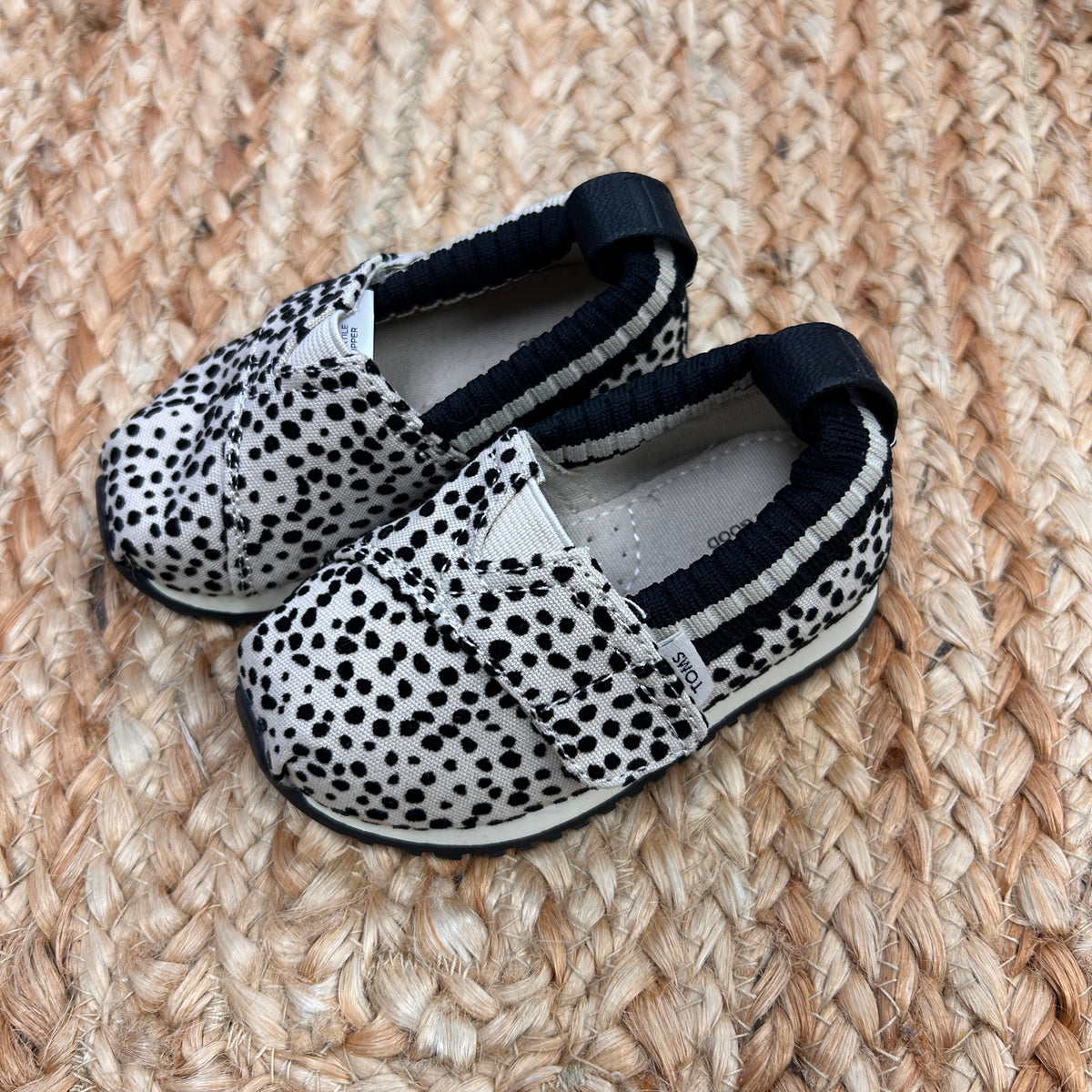 Blac/White Speckled Slip Ons