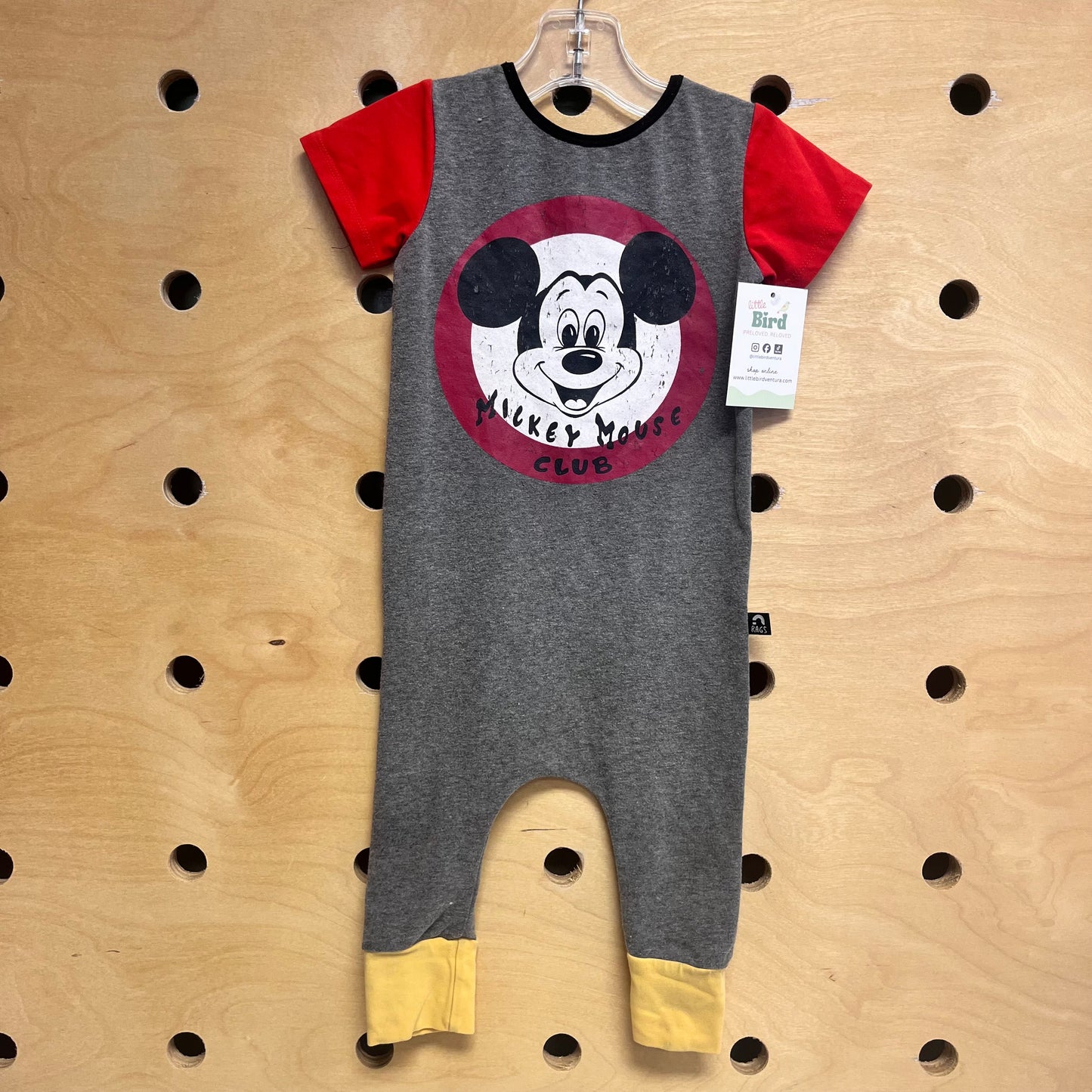 Grey Mickey T-Shirt Romper