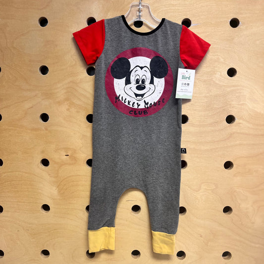 Grey Mickey T-Shirt Romper