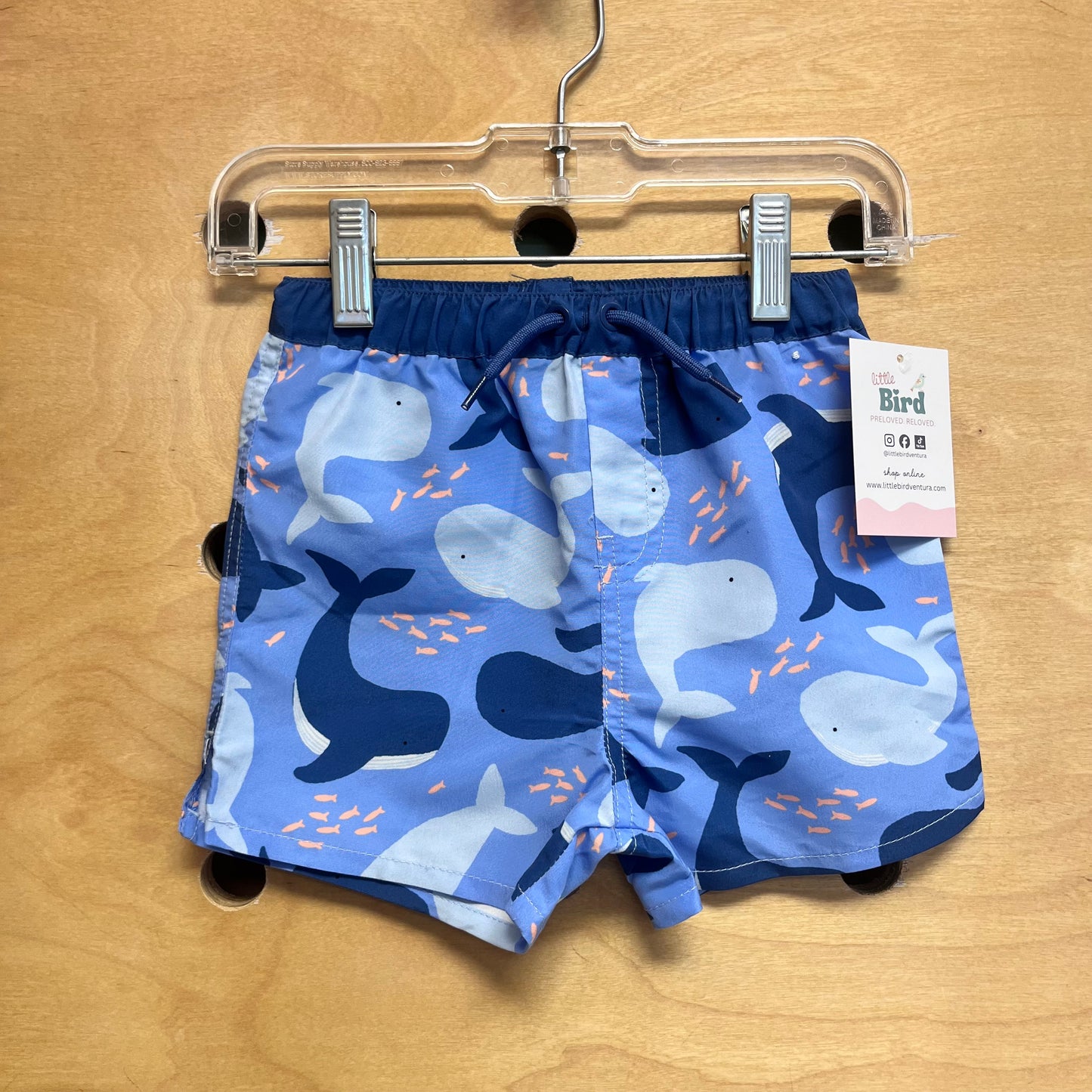 Blue Whales/Fish Board Shorts
