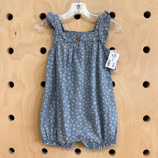 Denim Floral Romper NEW!