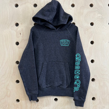 Grey & Teal Logo Hoodie Pullover